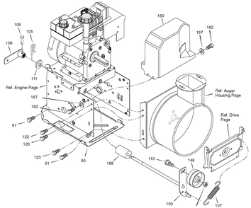 Frame Diagram and Parts List for 622505X105A 2004 Briggs and Stratton Snow Blower